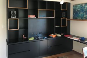 Black Wall Display Cabinet Drysdale